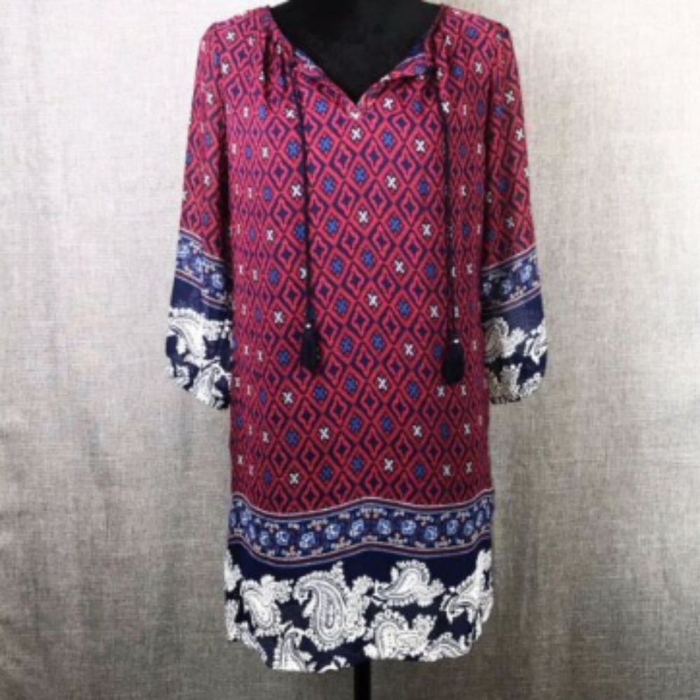 Iris Los Angeles Tribal Boho Shift Dress